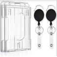 thumbnail image 1 of Estuche rígido transparente para PC con ranura para el pulgar para 2 tarjetas verticales, 1 of 5