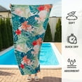 thumbnail image 5 of Gogreen Quick Dry Sand Free Beach Towel for Travel Pool Lightweight 71x32 In Absorbent Microfiber Oversized Towels Yoga Bath Camping Sport - Stylish Unique Gift - Red Flower, 5 of 9