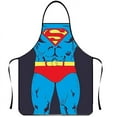 thumbnail image 1 of Cartoon Superman Apron Funny Personalized Anti-fouling Apron, 1 of 5