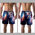 thumbnail image 3 of luoweisi Men's Beach Shorts Quick Dry Swim Trunks with Mesh Lining Fox L, 3 of 5