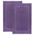thumbnail image 1 of Beauty Threadz Cotton Banded Bath Mats, Plum, [Not a Bathroom Rug], 21 x 34 Inches, 100% Ring Spun Cotton - Highly Absorbent and Machine Washable Shower Bathroom Floor Mat (Pack of 2), 1 of 7