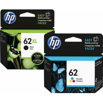HP Original 62XL Black / 62 Tri-Color Ink Cartridges (2-Pack) Works Envy 5540, 7640 OfficeJet 5740, 8040 (C2P05AN C2P06AN)