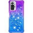 thumbnail image 2 of For Xiaomi Redmi Note 10 Pro/Note 10 Pro Max Case With Creativity Clear Gradient Quicksand Glitter Flowing Liquid Floating Case Bling Diamond Sparkle Cover for Redmi Note 10 Pro JB Purple Navy, 2 of 14