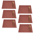thumbnail image 1 of Manteles individuales rectangulares para mesa de cocina y comedor,Mantel individual resistente al calor y lavable en superficie, 1 of 5