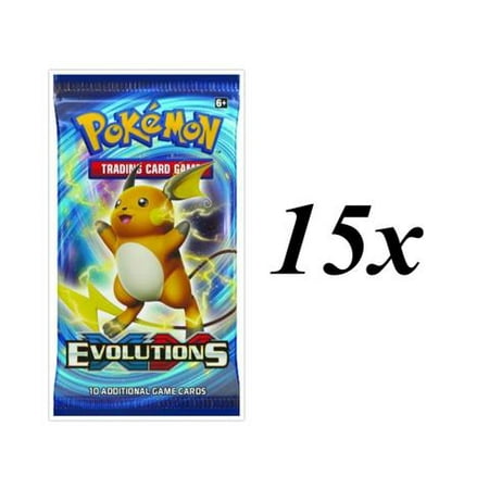 Pokemon Trading Card Game Xy Evolutions 15 Booster Pack Lot
