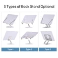 thumbnail image 1 of Holder Desktop Book Stand for Reading with 360 Rotating Base & Page Clips Foldable and Angle Adjustable for Cooking Book Holder Textbook Recipe Magazine Document Storybook Tablet, 1 of 6