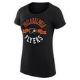 thumbnail image 2 of Women's G-III 4Her by Carl Banks Black Philadelphia Flyers Super-Slim Fit Lightweight City Graphic Sport Crewneck, 2 of 3