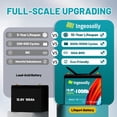 thumbnail image 3 of Batterie Lithium 12V 100AH Mini Groupe 24 LiFePO4 avec 100A BMS, Ingeosolly pour Véhicule Récréatif, Camping, Marine, Moteur de Pêche, Solaire, hors Réseau, 15000+ Cycles Profonds, 3 of 11
