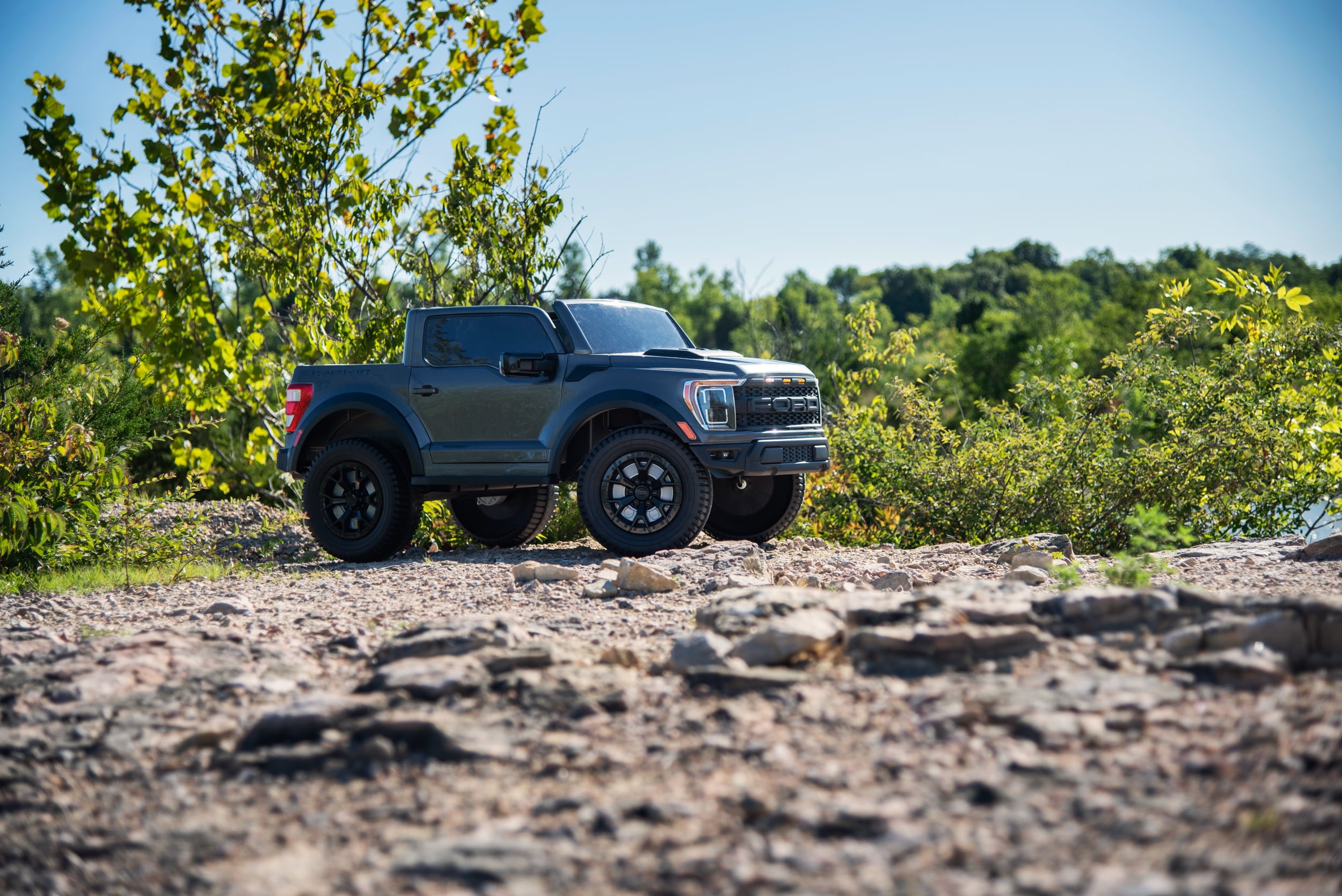 12V Ford F-150 Raptor Battery Ride-on Toy, Carbonized Grey, Kids Ages 3+, by Huffy