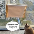 thumbnail image 2 of Columpio Plegable de Madera Natural para Ventana de Gatos GesomePurrz, 2 of 6