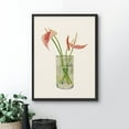 thumbnail image 2 of PixonSign Framed Wall Art Print Red Anthurium Flowers in Vase Nature Plants Illustrations Modern Art Modern Group Relax/Calm Multicolor Pastel for Living Room, Bedroom, Office - 12"x16" BLACK, 2 of 6