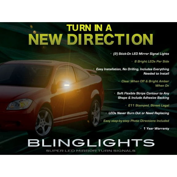 For The Chevrolet Chevy Cobalt Side Mirror Turnsignals Turn Signals Signalers Lights Markers Accents Lamps
