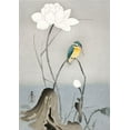 thumbnail image 2 of Koson, Ohara 14x18 White Modern Wood Framed Museum Art Print Titled - Kingfisher with Lotus Flower, 2 of 4