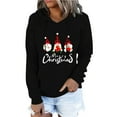 thumbnail image 2 of Christmas Sweatshirt Christmas Women'S Casual Y K Printed Hoody Loose Tops Pullover Crew Neck Long Sleeve Blouse Hoody Hoodies for Women Black L, 2 of 5