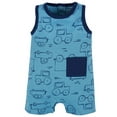 thumbnail image 4 of Onesies Brand Baby Boy Short Sleeve and Sleeveless Rompers, 3-Pack, Sizes 0/3 Months - 24 Months, 4 of 7