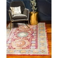 thumbnail image 1 of Unique Loom 3125320 5 x 8 ft. Tessitura Austin Rectangular Rug, Red, 1 of 1