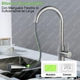thumbnail image 4 of Grifo de Fregadero de Cocina, Grifo de Cocina Acero Inoxidable Extraible, Mezclador para Fregadero de Cocina, Grifo Giratorio de 360° con Rociador Desplegable, Diseño de Agua Fría y Caliente, 4 of 8