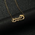 thumbnail image 5 of Vakki Name Customized Necklaces Stainless Steel Personalized Name Dolphin Necklace for Women Customized Gift, 5 of 5