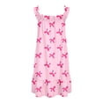 thumbnail image 6 of Bmisegm Girls Dress Floral Print Spaghetti Strap Ruffle Tiered Soft Cute A Line Nightgown for Summer Sleepwear and Casual Wear Midi Summer Dress 5-14 Years Light Pink_006,7-8 Years, 6 of 6