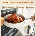 thumbnail image 3 of Ceramic Pots and Pans Set, Non Stick Cookware Sets 11 Pcs Non Toxic Cookware, Induction Cooking Pan Set, Cream White, 3 of 8