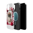 thumbnail image 2 of DistinctInk MagSafe Tough Case for Apple iPhone 15 (6.1" Screen) - Valentine's Day Pekingese Puppy - Tempered Glass Back, 2 of 6