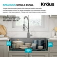 thumbnail image 5 of KRAUS Forteza 33” Drop In / Undermount Single Bowl Granite Kitchen Sink in Grey, 5 of 8