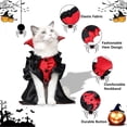 thumbnail image 2 of Halloween Pet Clothes Cat And Dog Halloween Costume Vampire Cloak Costume For Small Cats And Dogs - Costume For Halloween Party (large), 2 of 5