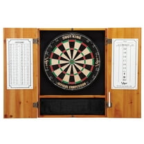 Viper Metropolitan Oak Steel Tip Dartboard Cabinet and Viper Shot King Bristle Dartboard