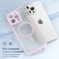 thumbnail image 2 of Dteck Magnetic Case for iPhone 16 Pro,Shockproof Matte PC+TPU Case Compatible with MagSafe Translucent Matte Back Cover Built-in with Smart Touch Buttons for iPhone 16 Pro, Pink, 2 of 8
