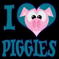 thumbnail image 3 of CafePress - I Love (Heart) Piggies (Pigs) Women's Dark Pajamas - Women's Short Sleeve Print T-Shirt and Pants Dark Cotton Pajama Set, 3 of 7