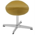 thumbnail image 2 of Citron Wool Fabric Saddle Ottoman Footrest, 2 of 3