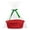 Red, variant on BIZHUA Small Basket with Gift Bag and Ribbons 12"X 8" X 5" Cute Small Woven Basket Rope Shelf Toys Storage Basket with Handle Decorative Empty Gift Basket, 1X Decorative Empty Gift Basket