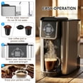 thumbnail image 4 of Jesslyn 3 in 1 Single Serve Coffee Maker: Coffee Machine Compatible with K Cup Capsules & Grounds, Instant Coffee Pot, Tea Maker Brewer - Removable 50 oz Water Reservoir, 120V 1150W, Black, 4 of 13