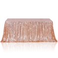 thumbnail image 1 of Mantel Poise3eHome con lentejuelas de oro rosa, 152 x 305 cm, rectangular, 1 of 6