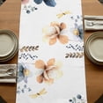 thumbnail image 5 of Table Runners 70 Inches Long Dress Scarves, Blue Yellow Flowers Farmhouse Coffee/Dining/Kitchen Table Decor, Holiday Table Runner, Spring Summer Garden Wildflowers 13x70 Inch, 5 of 9