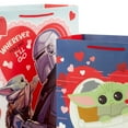thumbnail image 4 of Hallmark Star Wars The Mandalorian Valentine's Day Gift Bag Set (2 Bags: 1 Large 13", 1 Extra Large 15") Grogu, Baby Yoda, for Kids, Husbands, Fans, 4 of 6