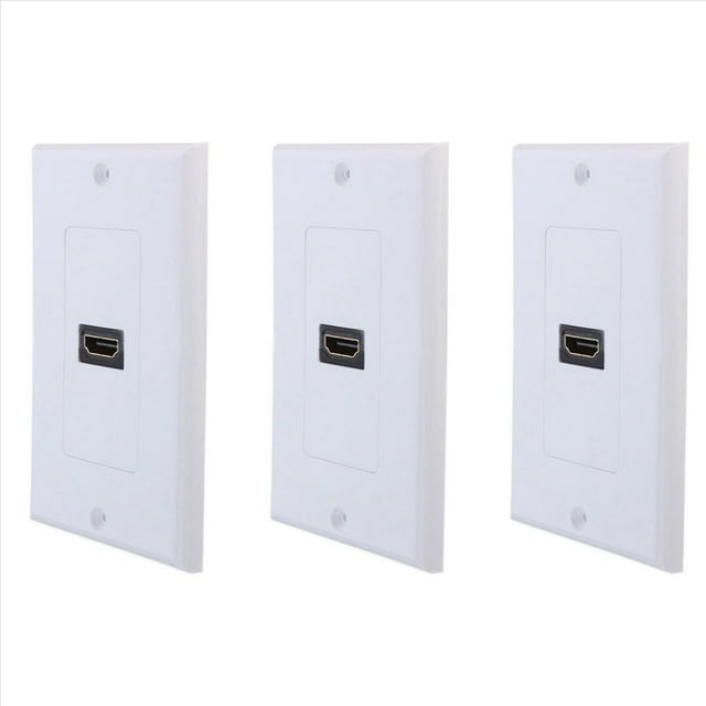 3X 1 Puerto Panel Placa de Cara de Pared Cubierta Acoplador Extender de Salida 3D 1080P