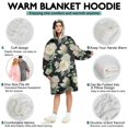 thumbnail image 5 of Wearable Oversized Blanket,Pioneer Flower Floral Print Pattern Wearable Blanket Hoodie for Adults,Cozy Hooded Blankets with Super Pockets,Super Warm Fuzzy Pullover for Women & Men, 5 of 6