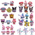 thumbnail image 2 of Figuras de Anime Sanrio, Kuromi Melody Kitty Cat, muñeca Kawaii, decoración del hogar, colección de dibujos animados, juguetes de cumpleaños, juego de 5 y 6 piezas qiuyongming unisex, 2 of 2
