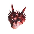 thumbnail image 4 of Máscara de dragón,Máscara de dragón para cosplay,máscara facial,Máscara de fiesta para disfraz de carnaval o Halloween,Accesorios para hombres Disfraces Festivales Tocados Rojo, 4 of 10