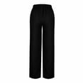thumbnail image 5 of Deals Summer Flowy Boho Pants for Women Fashion Button Down Pants High Waisted Wide Leg Trousers 2025 Casual Loose Trouser Office Work Pantaloons with Pockets, 5 of 6