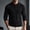 c01Black, variant on Men's Long Sleeve Lapel Sweater Knit Button Placket Drop Shoulder Collared Solid Soft Fall Winter Base Layer Top Red S