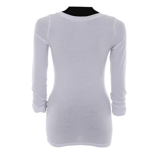 Playera Para Mujer K-SWISS Cuello V Manga Larga Blanco Talla G