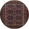 thumbnail image 1 of Ahgly Company Machine Washable Indoor Round Traditional Bakers Brown Area Rugs, 4' Round, 1 of 7