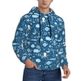 thumbnail image 2 of Cauagu Octopus And Whale for Men's Pullover Hooded Sweatshirt Athletic Casual Hoodie Aautumn Hoodie Sweatshirt for Men Pullover Casual Hooded Sweatshirt-Large, 2 of 7