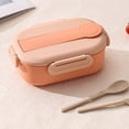 thumbnail image 6 of AuroraX Insulated Lunch Boxes for Women,Small Reusable Thermal 2 Compartment Snack Containers,Microwave Safe Square Hot Food Red, 6 of 9