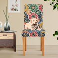 thumbnail image 4 of Yayeee 2 Pack Dining Chair Covers Stretch Parson Chairs Slipcovers Seat Protector, Dark Floral, 4 of 6