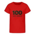 thumbnail image 4 of Toddler Girls' Shirts Short Sleeve Top for Back To School Cute Print Round Neck Casual Top Size 2-3T , Red, 4 of 4