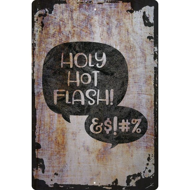 Wall Sign Holy hot flash! quotes funny women menopause Decorative Art Wall  Decor Funny Gift 
