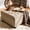 Square Camel, variant on HIUU Light Gray Cube Storage Ottoman with Reversible Tray Top,Upholstered Ottoman Coffee Table with Nailhead Trim Design,Plush Fabric Ottoman,Home Decor Foot Rest for Living Room